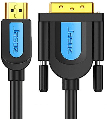 fanelod Câble DVI HDMI - Adaptateur bidirectionnel pour câble DisplayPort DVI - Câble Adaptateur Haute Vitesse pour projecteu, Ordinateurs, télévision, Appareil DVI, écran d'affichage, Ordinateurs