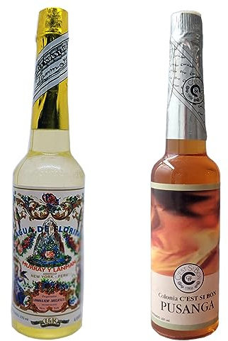 Pack de 1 Agua de Pusanga + 1 Agua Florida Peruana | Set de Fragancias Pusanga y Florida de 221 ml y 270 ml | Experiencia Aromática Doble