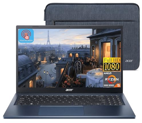acer 2023 Aspire 3 Touchscreen Laptop, 15.6 FHD IPS Display, AMD Ryzen 5 7520U Processor (Beats i7-1165G7), 8GB DDR5 RAM, 512GB SSD, AMD Radeon Graphics, Wi-Fi 6, Windows 11 Home
