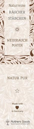 100% naturreine Räucherstäbchen - Weihrauch Maydi - Natur pur - 10 Stäbchen - Made in Germany
