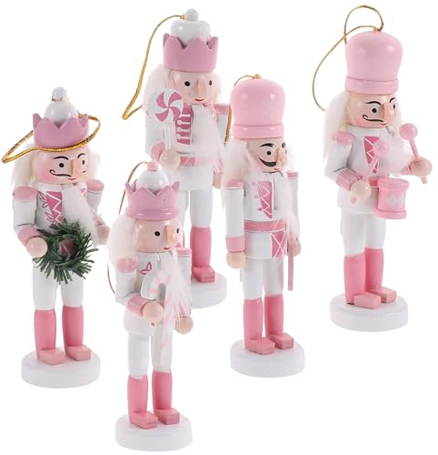 BESPORTBLE Christmas Nutcracker: 5Pcs Hanging Nutcracker Pendant Desktop Ornaments for Home Party Decors