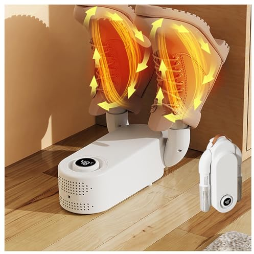 Shoe Dryers Portable, Boots Dryer with Heat Fan Portable Folding Design and Timer, Boot Dryer for Work Boots Boot Dryer with Fan for Ski Boots,Glove,Helmet