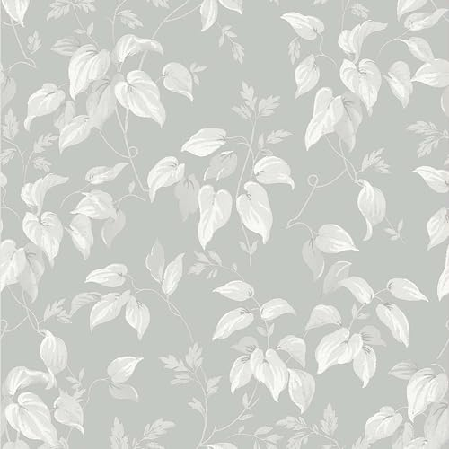 NEXT TRAIL Blumen Grau Vliestapete 10mx52cm | | Einfach anzubringen und zu Entfernen 1005 x 52