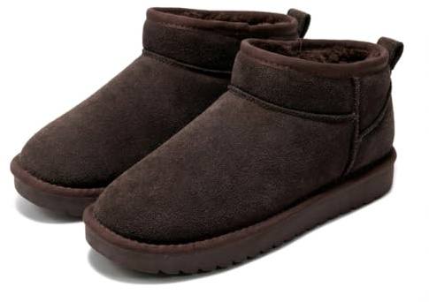 Project Cloud 100% Genuine Leather Ankle Boots for Women - Water Resistant with Memory Foam Insole Winter Boots for Women - Trending Shoes & Comfortable Women's Ankle Boots (Hippy, Brown, 8)