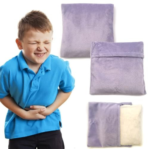 Microwavable Heating Pad, Moist Heat Pad for Pain Relief, Cramps, Menstrual, Tension and Stress, Heat Compress Wrap for Neck, Back, Shoulders, Abdomen, Joints. Clay, Lavender. 5 * 5in, 2 Pcs, Purple