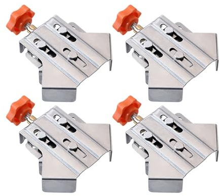 Morsetto Angolare 90 Gradi Clip per Lavorazione del Legno in Acciaio Inossidabile Resistente per Cornice Fotografica Adatta a Progetti di Decorazione Domestica Confezione 4