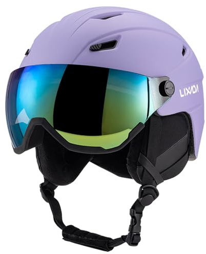 Kavolet - Casco da sci integrato per uomo e donna, casco da snowboard con visiera rimovibile, prese d'aria, resistente, caldo e traspirante, casco da sci per uomo donna