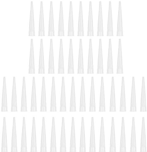 50 puntas de cartucho, puntas de silicona, puntas de silicona, boquillas de silicona para sellador adhesivo y pistola de cartuchos