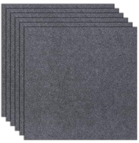 24 x 24 Carpet Tiles Peel and Stick, Non-Slip Squares Carpet Floor Tile, Easy DIY Install, Self Adhesive Carpet Squares for Kitchen Bedrooms Indoor Outdoor