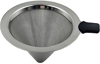 Housoutil Filtro Per Caffè A Imbuto A Doppio 101 Mm 80 Mm Acciaio Inossidabile Filtro Per Caffè A Goccia Per Un Caffè Liscio