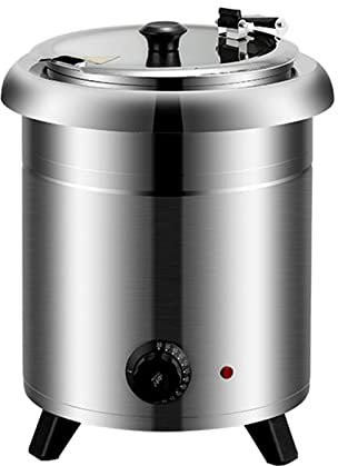 Bollitore da zuppa commerciale da 10 litri con coperchio incernierato in acciaio inox, pentola di grande capacità per ristoranti e grandi cene in famiglia