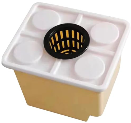 VICASKY Hydroponic Growing Bucket and Soilless Planting Bucket Lid and Basket for Vegetable and Fruit Cultivation in Greenhouse Hydroponics System Plant Nursery Box