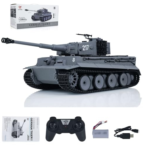Toucan RC Hobby Taigen 1/24 RC Kampfpanzer Tiger I Fernbedienung Militärpanzer Infrarot Kampfmodell für Outdoor-Enthusiasten Deutschland auf Lager