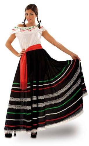 My Other Me - Disfraz Mexicana mujer adulta blanco y negro talla XXXL