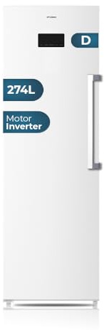 Hyundai Congelador Vertical Blanco HCV18560NDDW00. Capacidad 274 Litros, Puerta Reversible, Bajo Nivel Sonoro, Eficiencia Energética Clase D