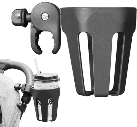 Portabicchieri per Passeggino, Portabottiglie con Rotazione a 360°, Accessorio per Passeggino da Esterno per Passeggiate all'Aperto Spese Viaggi e Picnic Familiari