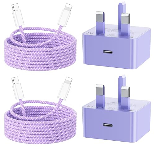 Fast Charge for iPhone 14 13, 2Pack PD 25W Fast Apple Charger Cable 2M, iPhone Fast Charger Plug with USB C To Lightning Cable [ MFi Certified] for iPhone 14 13 12 11 Pro Max XS XR X 12, iPad and iPod