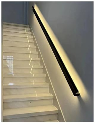 Motion Sensor LED Handrail for Stairs, Anti-Slip Safety Lighting with Easy Installation for Indoor Hallways
