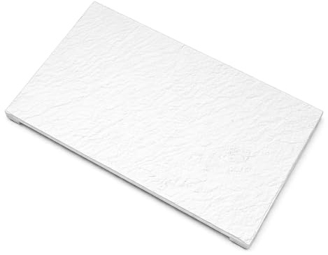 Cover Per Piletta Di Scarico Bianco 19,6 x 11,7 cm – Copertura Rettangolare Per Piatto Doccia In Resina – Ricambio Design Minimal