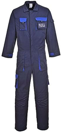 Portwest TX15NARM Texo kontrast Coverall, vanlig, storlek: Medium, marinblå