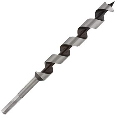 UK Drills 25mm x 235mm Wood Auger Drill Bit Screw Threaded Point Woodworking