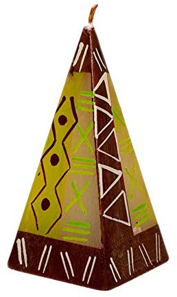 Kapula piramide candela macadamia design 5 x 11 cm