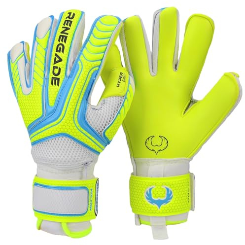 Renegade GK Vulcan Torwarthandschuhe mit Microbe-Guard (Größen 6-11, 4 Stile, Stufe 3) Pro-Tek Fingerschutz & 3.5+3MM Hyper Grip | Ausgezeichneter Griff und Schutz | Erwachsene, Jugend, Kinder