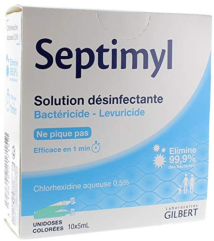 Gilbert Septimyl Solution Désinfectante Chlorhexidine Aqueuse 0,5% 10 x 5 ml