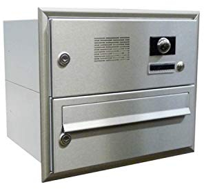 B-015 Edelstahl Unterputz Briefkasten mit Klingeln, Sprechsieb & Kamera - LETTERBOX24.de