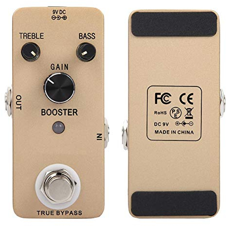 Buffer Effect Pedal, Bypass-Fußpedalschalter Gitarreneffektpedal, Power Soun E-Gitarren-Effektpedal, Pure Gain Metal Shell Clean Boost für Instrument E-Gitarre