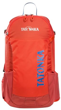 Tatonka Fahrradrucksack Baix 12L - Kleiner, leichter Outdoor-Rucksack mit Helmhalterung und 12 Liter Volumen - Frauen und Männer - rot-orange, 1536