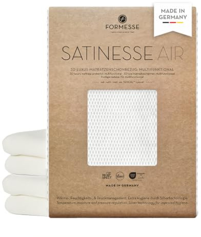 Satinesse Air Silver Housses de protection en laine Blanc 160 x 200 cm