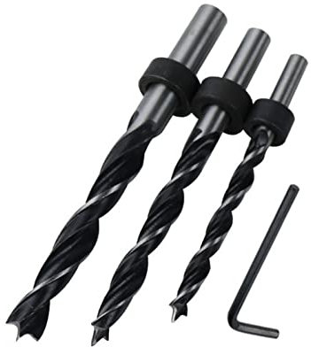MGRAS Jig de Downing en Bois Gris Abdos Système de Poche de Poche Pochette en Plastique Système de Mousse 6/8 / 10mm Poinçon for Trou de Foret for Les Joints de Goujon de menuiserie Ensemble d'outils