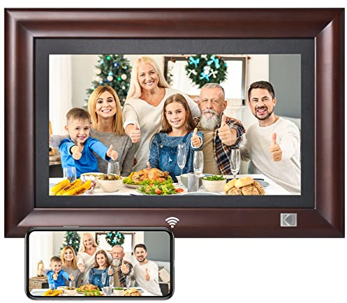 KODAK Digitaler Bilderrahmen 14.1 Zoll WLAN Elektronischer Bilderrahmen Full HD IPS Touchscreen Smart Fotorahmen Cloud mit App, 32GB Speicher, Automatische Drehung, Teilen von Bildern, Musik, Videos