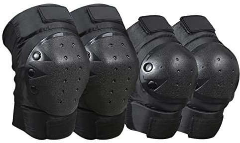 ERYUE genouillères, 1 Paire de vélo genouillère et coudières gardes vélo VTT vélo Moto équitation Support de Genou Protections protecteurs gardes Sports de Plein air vélo Genou Protecteur
