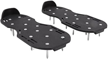 Fdit Scarpe per Aerare Il Prato, Sandali con Punte per Aerare L'erba Regolabili Pieghevoli con Chiodi per Scarificatore da Giardino Patio Cortile Prateria