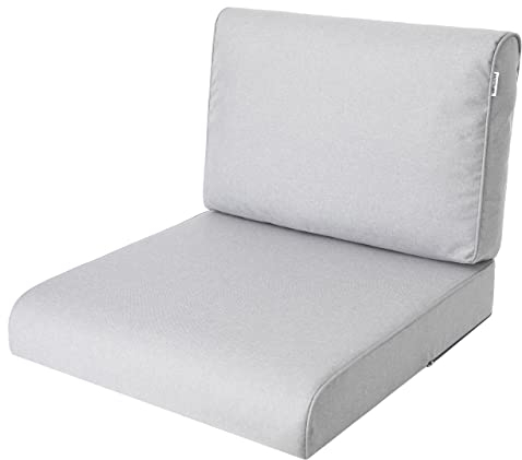 PillowPrim, Stulhkissen, Kissen für Rattansessel, Outdoor, Auflage, Palettenkissen, Sitzkissen, Rattanmöbel, Asche, 70 x 70 cm