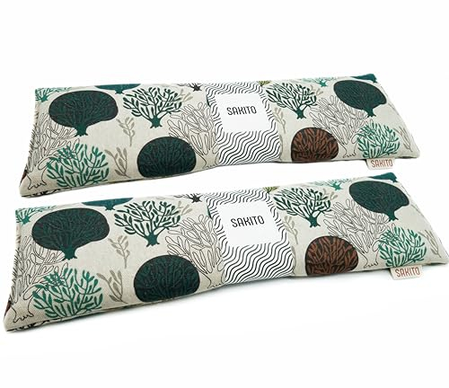 2 (uds) Saco Termico Microondas (43x12 cm) - Alivio Natural para Dolor Cervical, Lumbar y Menstrual, Uso en Calor o Frio - Gran Retencion de Calor - Muy duradero, Tela de Calidad - Aroma a Lavanda