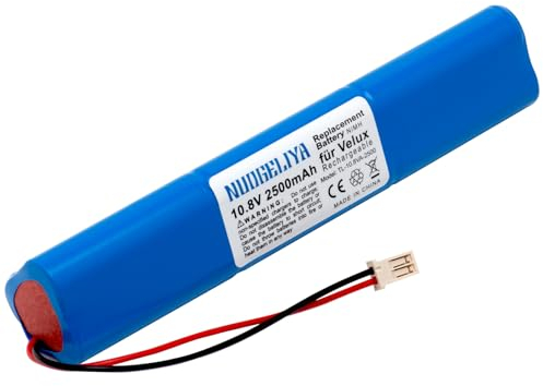 Batterie de rechange NiMH pour fenêtre solaire Velux, fenêtre de toit et volets roulants, 10,8 V, 2500 mAh, avec câble et prise