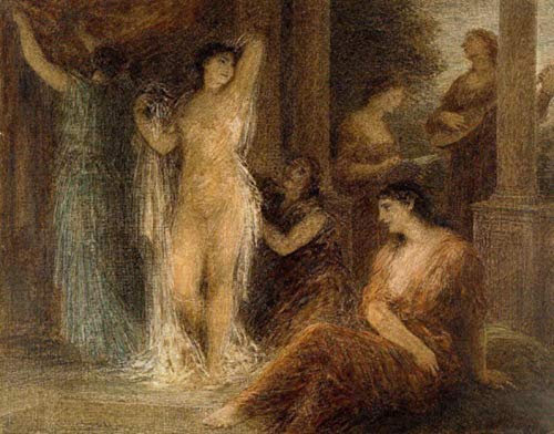 Toperfect berühmte Gemälde, Das Bad Henri Fantin Akt, Handgefertigte Ölkunst auf Leinwand -07, €50-2000 Handgemalt von Lehrern der Kunstakademien