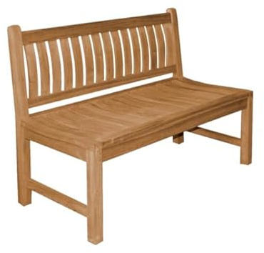 Teako Design Teakholz Bank Arezzo Massivholz Wetterfest, Verschiedene Größen, für den Außenbereich geeignet, Outdoor-Möbel, FLEGT-lizenziert, Holzbank (180 cm), TB-1211-x