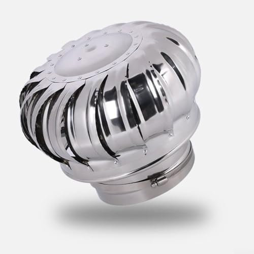 Capuchon de capot rotatif en acier inoxydable pour ventilation de toit (Ø 200 mm)