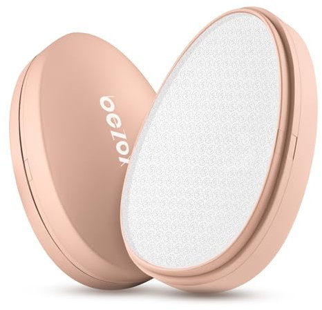 BEZOX 2in1 Nano-Glass Foot File and Callus Remover - Highly Effective Callus Remover Wake Up Velvety Feet - Comfortable, Gentle Hard Skin and Callus Removal (Apricot)