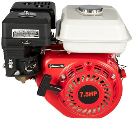 7,5 PS Benzinmotor 5100W 4 Takt Go Kart mit Motor Benzin 212ccm, hohe Leistung für Traktoren Kompressoren und Mischer vielseitig einsetzbar