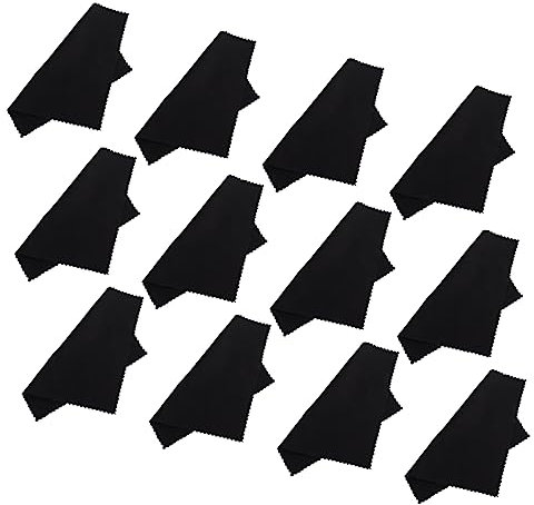 Beavorty Mikrofaser Reinigungstücher 100 Stück 13x13cm Brillenputztuch Linsen Und Schmuck Wischtuch Für Bildschirme Musikinstrumente Tragbar Wiederverwendbar