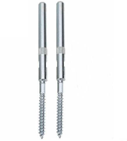 FUBESK 2 Stück schwebende Regalhalterungen, silberfarbene Regalhalterungen, ø 8 mm, 150–300 mm, unsichtbare schwebende Regalhalterungen für verdeckte Holzregale, Wandmontage (8 x 150 mm)