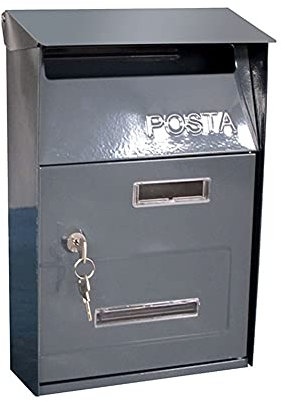 YJKKZQLB Dropbox Mail Manager Edelstahl-Briefkasten Paketbriefkasten Wandmontage Abschließbarer Briefkasten Sicherheitsbriefkasten mit Schloss Wandmontierter Beschwerdebriefkasten