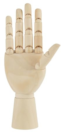 Modello a Mano Articolata in Legno per Body Artist e Scultori | Scultura Manichino Snodabile per Progetti Artistici (Mano destra da 7 pollici)