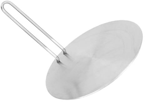 Alipis Placa de Calor Distribución Uniforme Adaptadora de Inducción de Acero, Inoxidable Asa Desmontable Difusor, Uso Seguro para Cocina Eléctrica