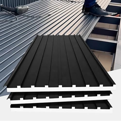 Elitix 3 Pc Corrugated Asphalt Roofing Panels, Insulated Chicken Coop Cover for Winter, All-weather Bulletin Board Awning for Classroom, Windproof Roof(L 75cm(2.4ft))